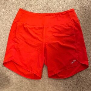 Brooks Vibrant Red Athletic Shorts